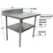Bk Resources Work Table Stainless Steel With Undershelf, 5" Backsplash 30"Wx24"D VTTR5-3024 - alternate 8